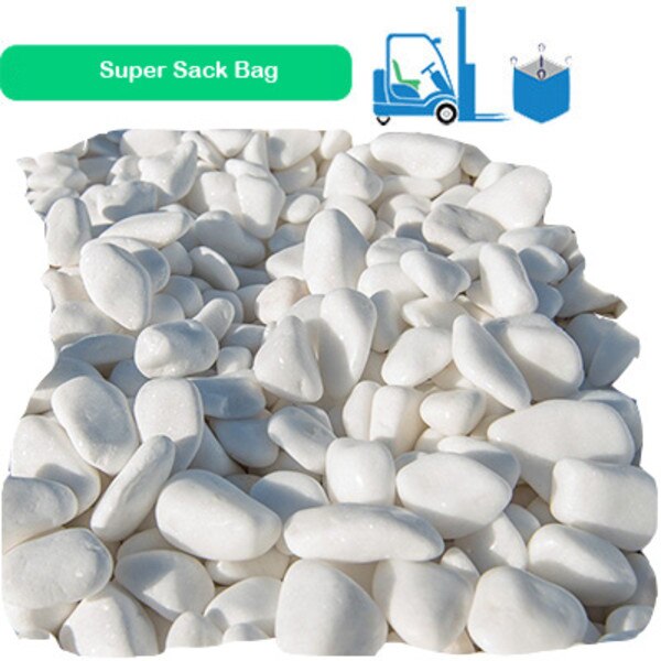 white marble pebbles